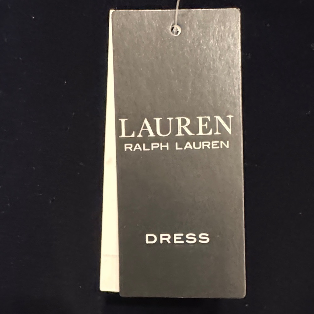 Lauren Ralph Lauren Velvet Ruched Boatneck Midi Dress Navy | NWT | Size 0 - Picture 3 of 5